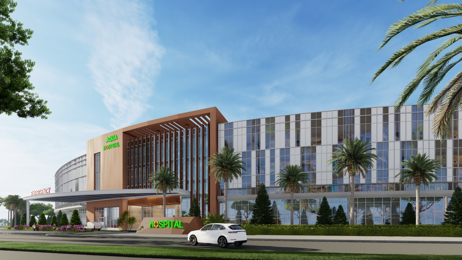 Nova Healthcare Group sẽ đặt trọng tâm vào việc phục vụ cư dân và du khách tại các dự án trọng điểm do Tập đoàn Novaland đầu tư (Trong ảnh: Phối cảnh Bệnh viện đa khoa Quốc tế tại dự án Aqua City, Đồng Nai)