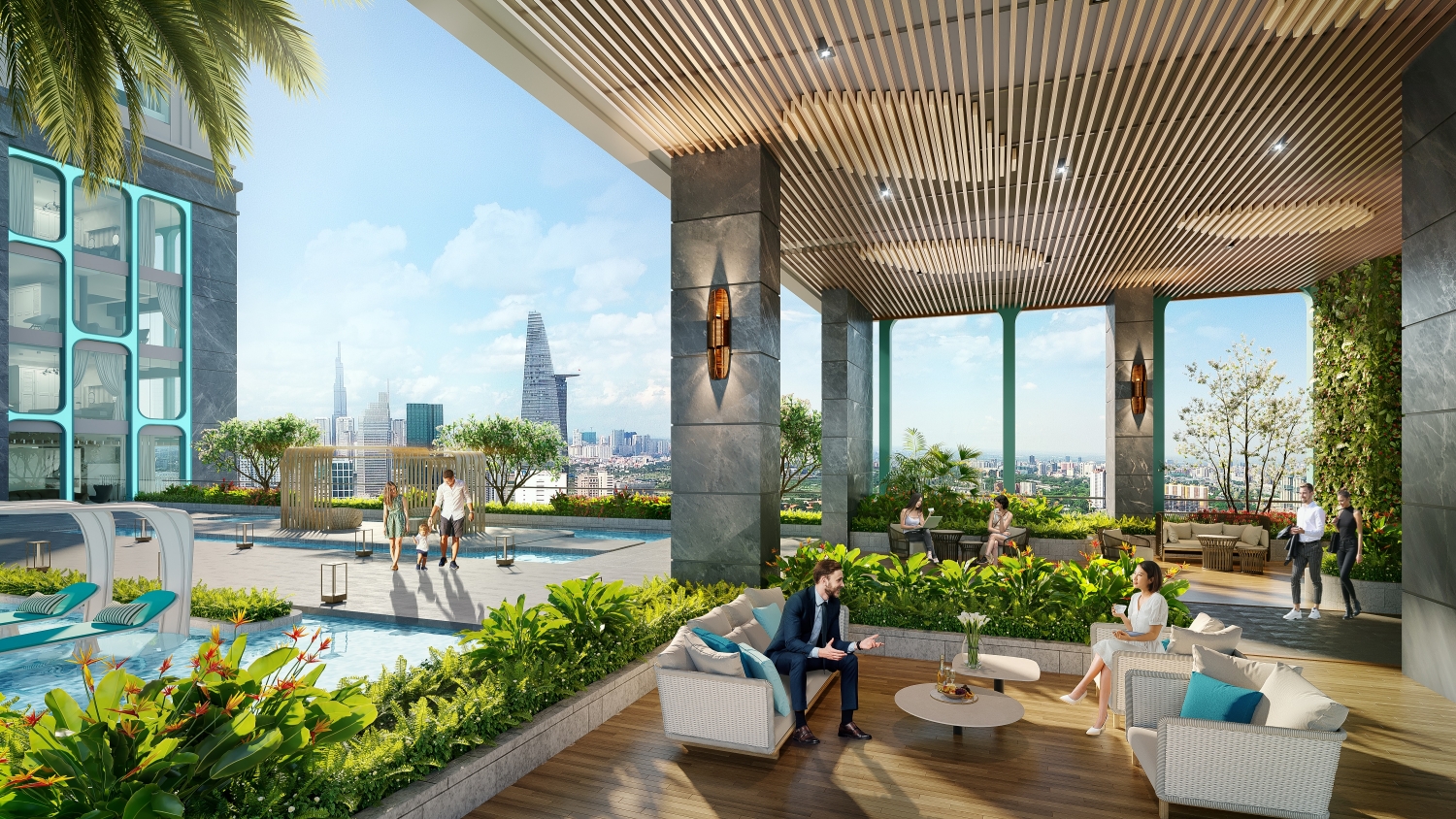 Một góc tiện ích nội khu tại The Grand Manhattan. Ảnh phối cảnh: Novaland