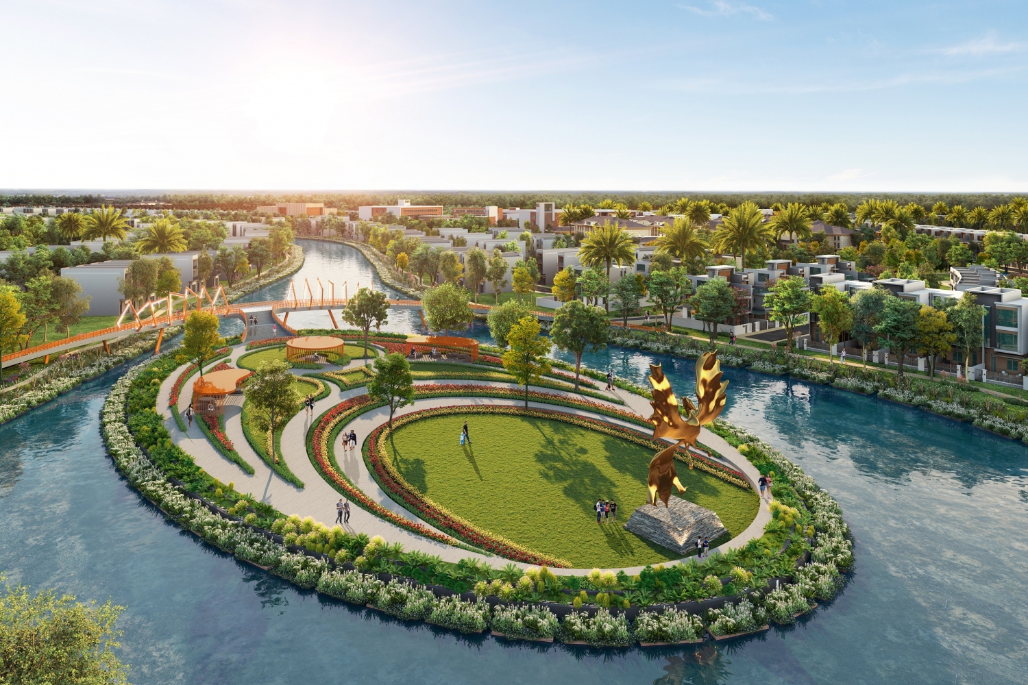Quy hoạch cảnh quan mang đậm giá trị “vị nhân sinh” tại đảo Phượng Hoàng, Aqua City