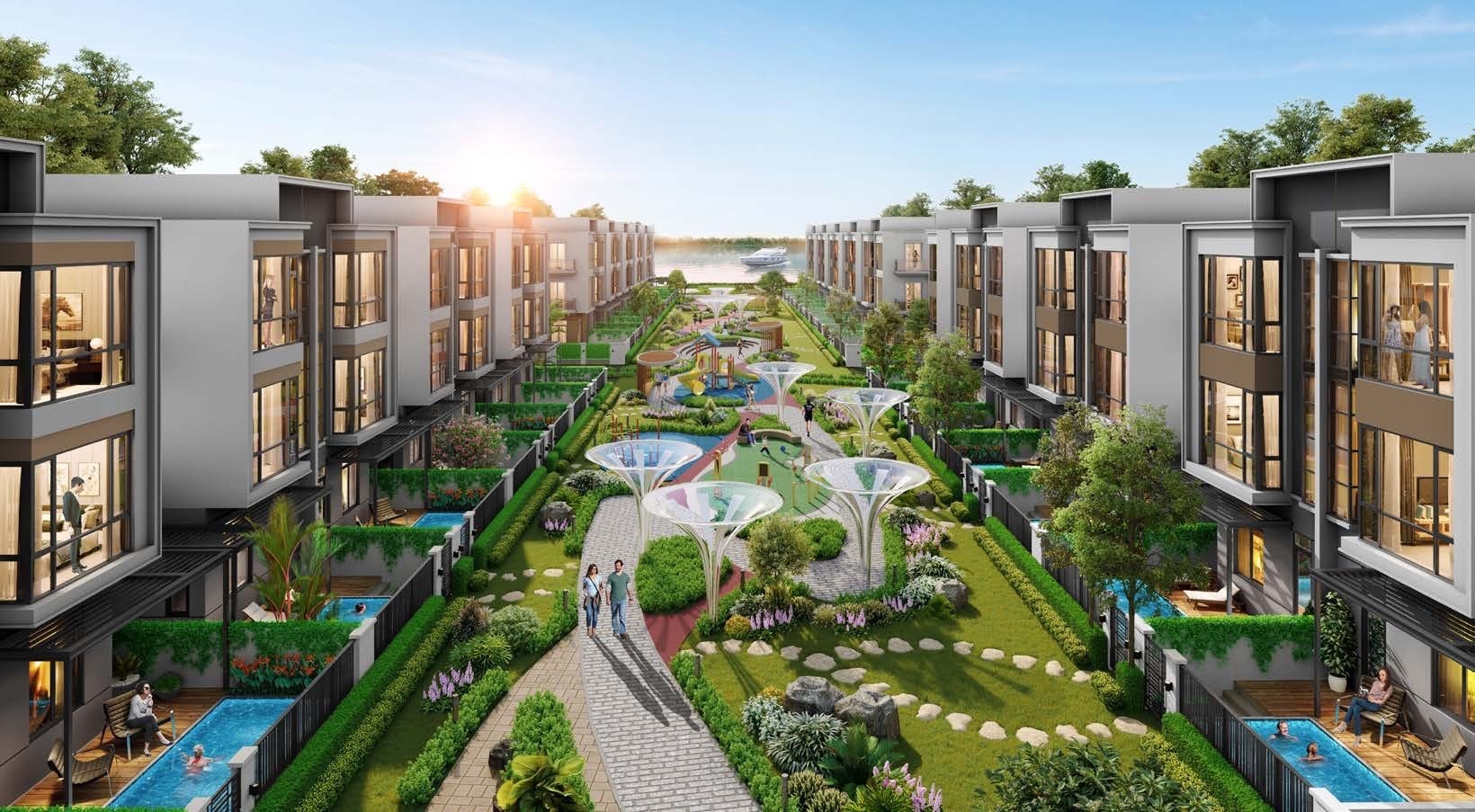 Phối cảnh Khu đô thị sinh thái thông minh Aqua City – Biên Hòa, Đồng Nai