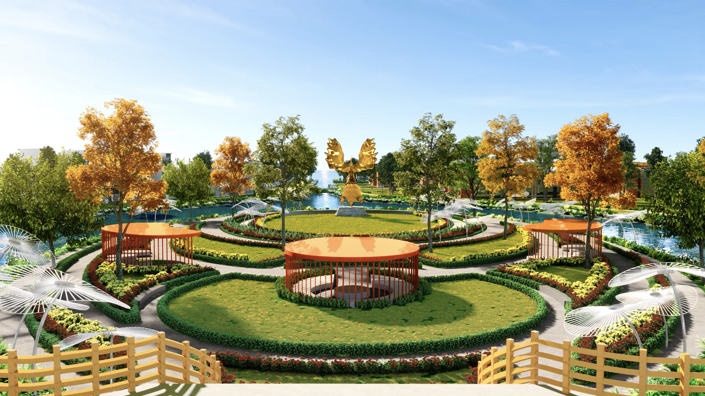 Aqua City dành đến 70% diện tích cho mảng xanh, hạ tầng giao thông và tiện ích nội khu hoàn chỉnh. Ảnh phối cảnh: Novaland.