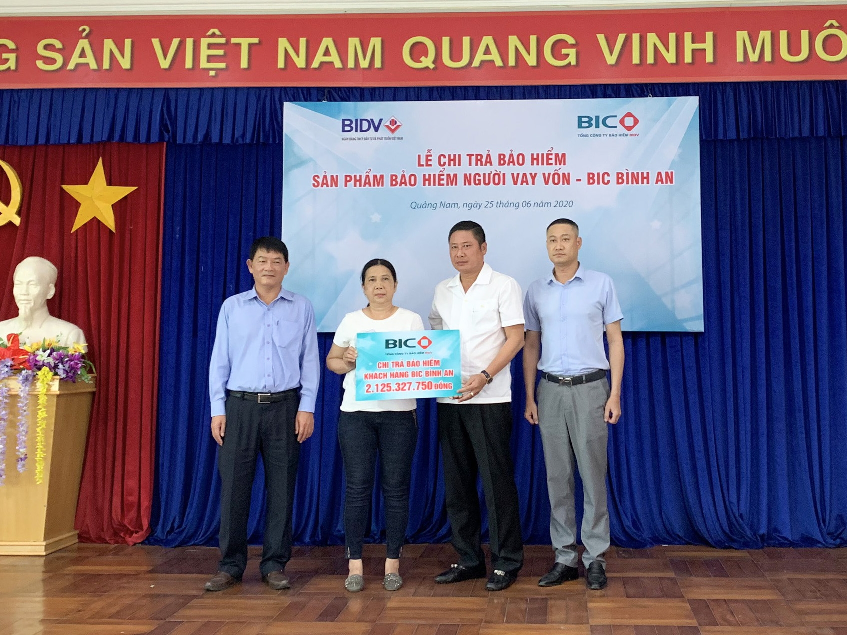 bic chi tra hon 2 ty dong tien bao hiem cho khach hang vay von tai quang nam