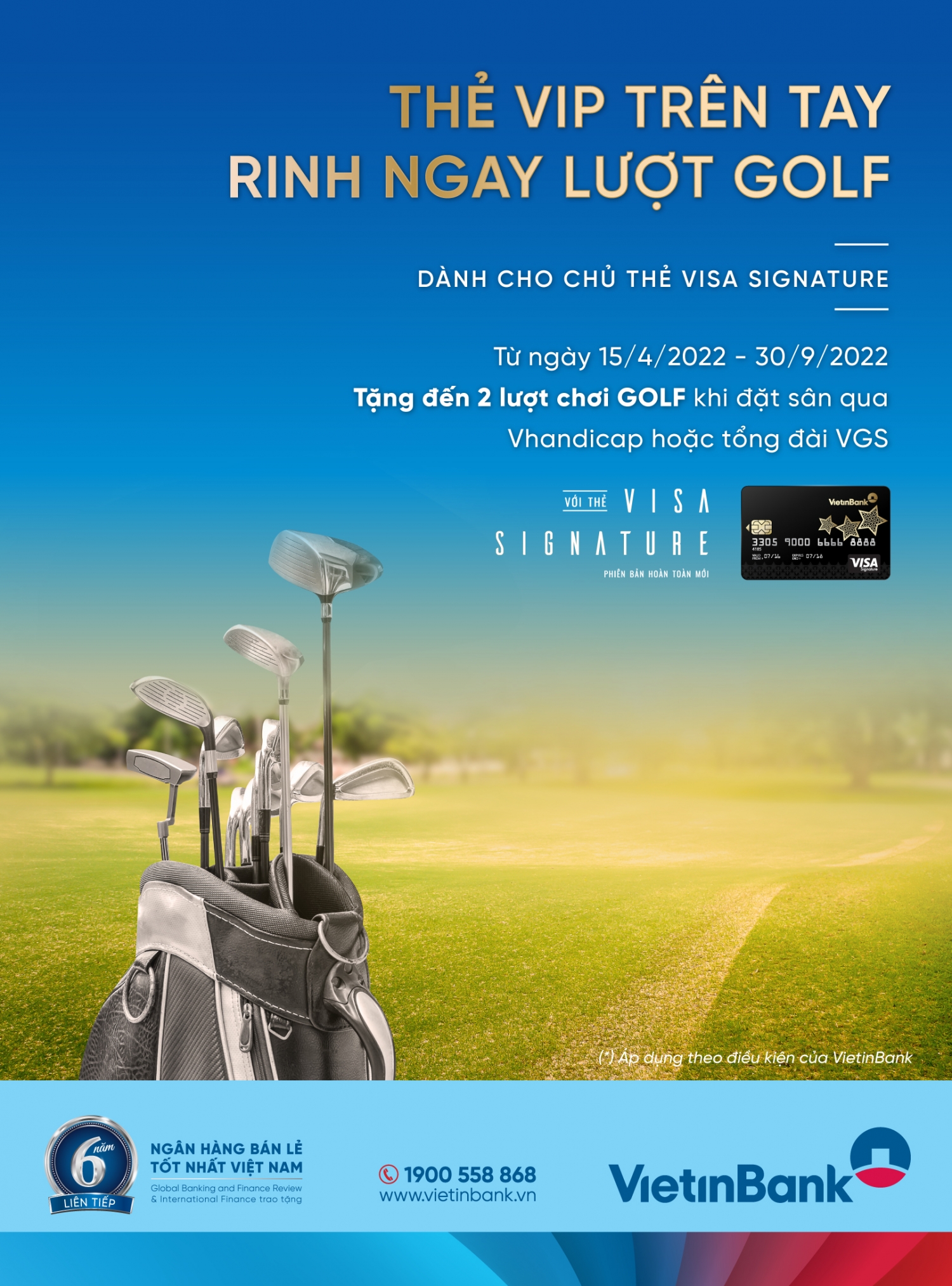 Thẻ VIP trên tay - Rinh ngay lượt golf