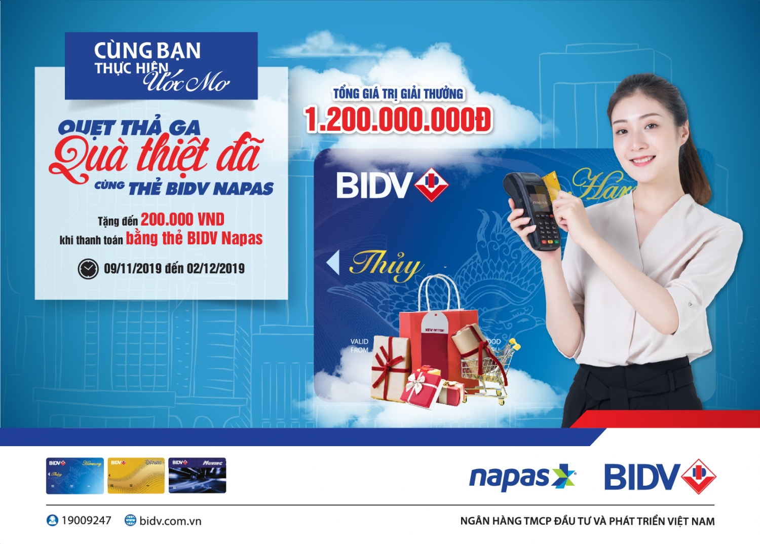 quet tha ga qua thiet da cung the bidv napas