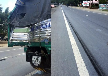 Tài xế xe tải nhanh trí cứu 30 người trên ôtô khách mất phanh