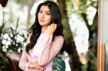 Ngẩn ngơ trước vẻ đẹp của Hoa hậu Kevin Lilliana với áo dài Việt Nam