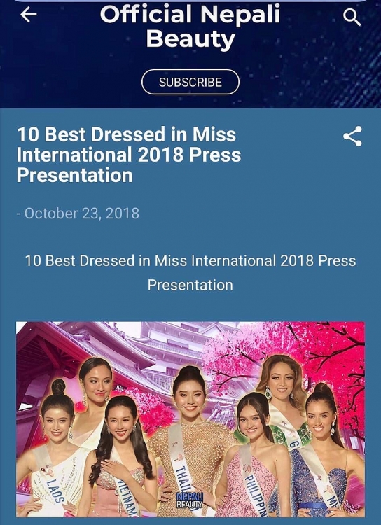 nguyen thuc thuy tien lap hattrick tai miss international 2018