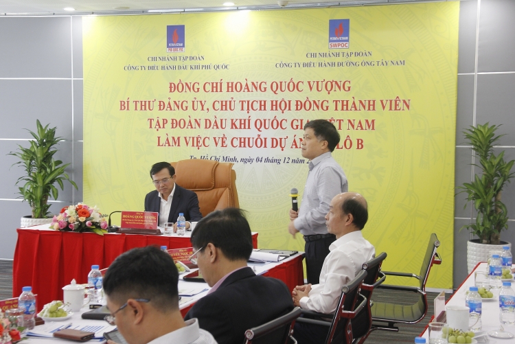 Chủ tịch HĐTV Petrovietnam Hoàng Quốc Vượng làm việc với Phú Quốc POC và SW POC