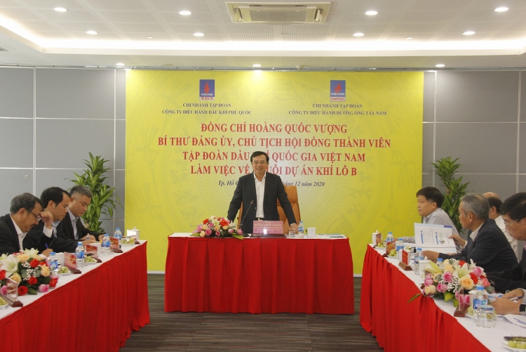 Chủ tịch HĐTV Petrovietnam Hoàng Quốc Vượng làm việc với Phú Quốc POC và SW POC