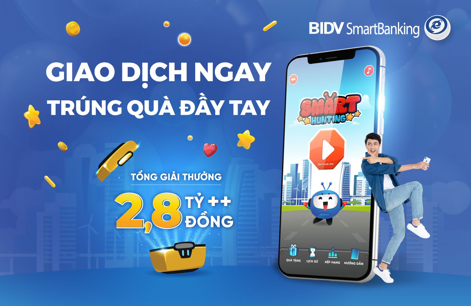 Chơi Game ngân hàng– Trúng lớn đến 2,8 tỷ đồng