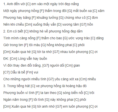Lời bài hát 
