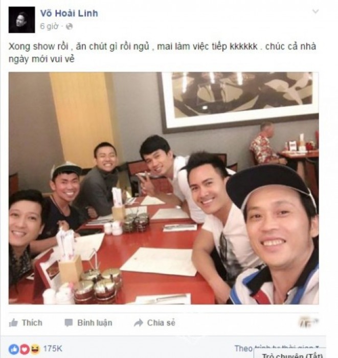 hoai linh lan dau khoe con trai tren trang ca nhan