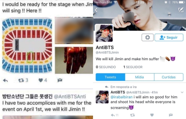 bts lai bi doa giet trong concert