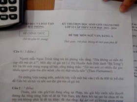Hải Phòng rút kinh nghiệm sau đề văn phản cảm