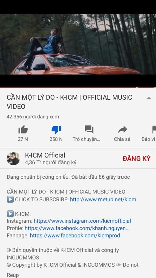 mv moi cua k icm bi khan gia phan ung gay gat