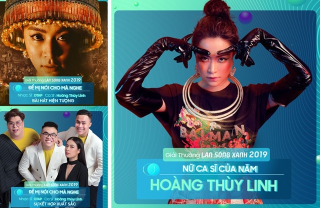 hoang thuy linh gianh 7 giai thuong tai lan song xanh 2019