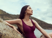 hoang thuy gay an tuong khi tu trang diem lot xac thanh beauty queen