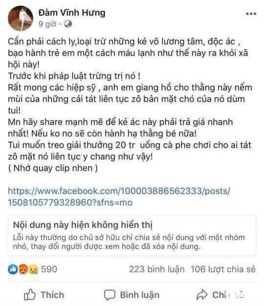 dam vinh hung thong bao ngung xuat hien tai viet nam trong 3 thang