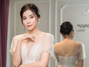 Hai Sáng của 'Tiếng sét trong mưa' khoe vẻ đẹp ngọt ngào với váy cưới