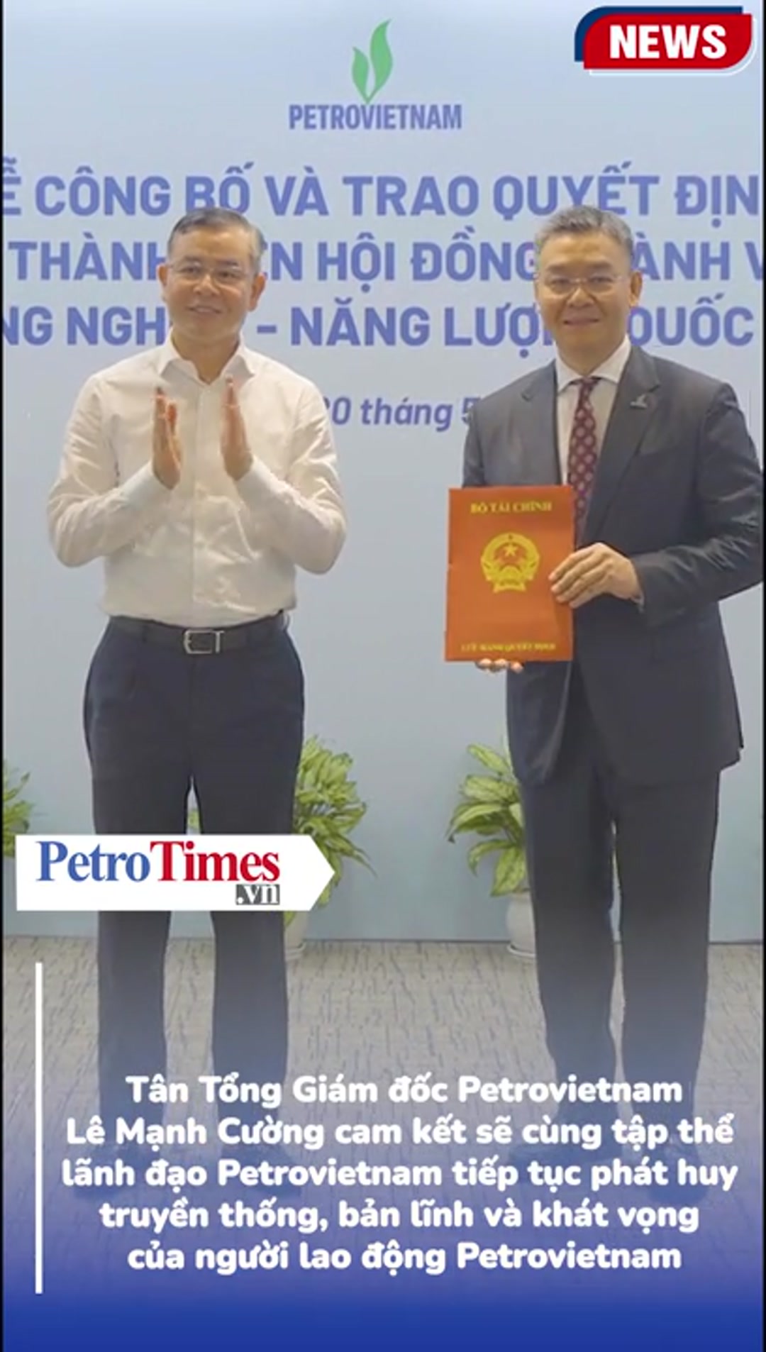 Tân Tổng giám đốc Petrovietnam: Quyết tâm hành động vì sự phát triển của Tập đoàn